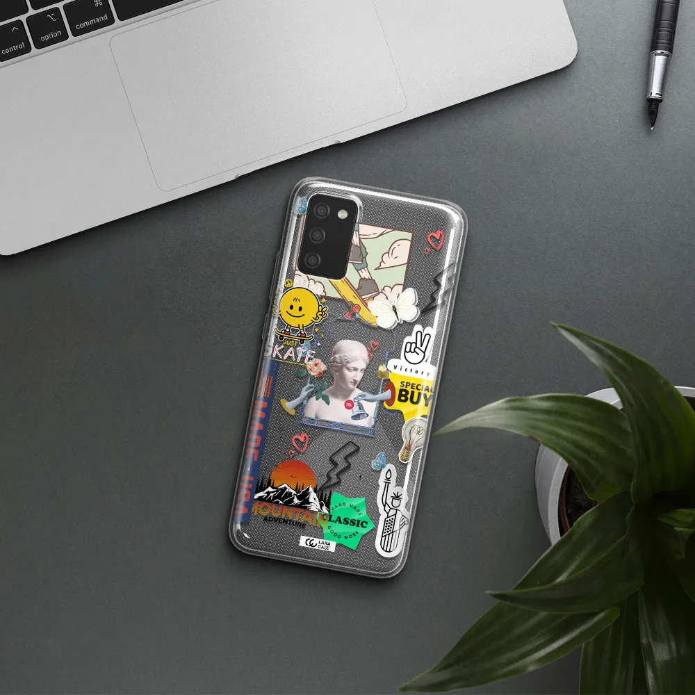 Usa Symbols Samsung A02S Clear TPU Case