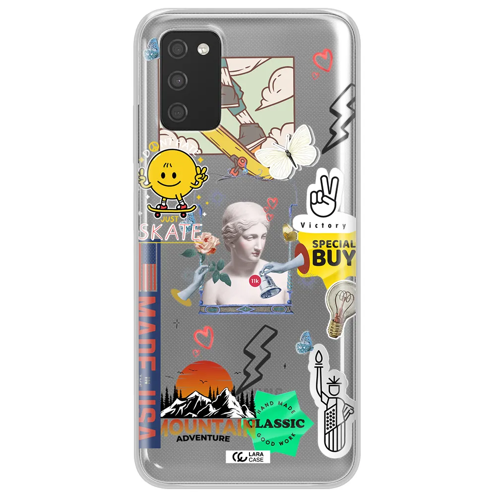Usa Symbols Samsung A03S Clear TPU Case