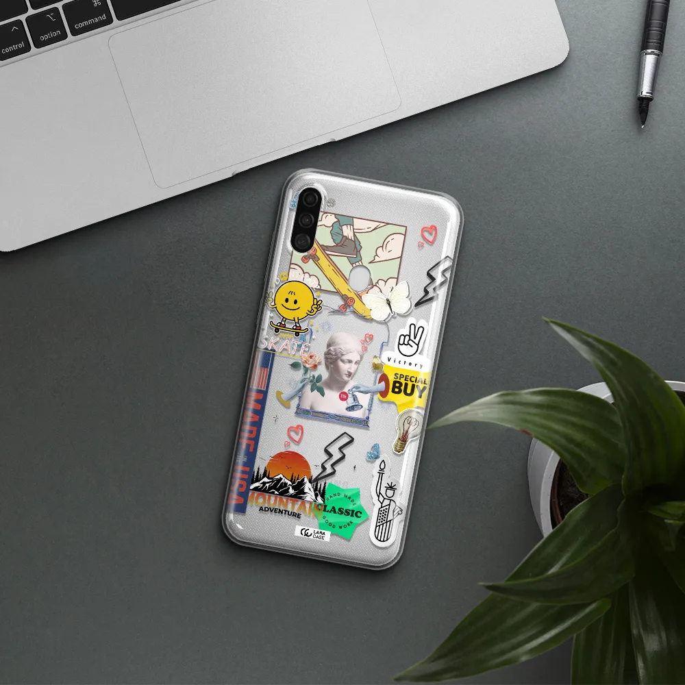 Usa Symbols Samsung A11 Clear TPU Case