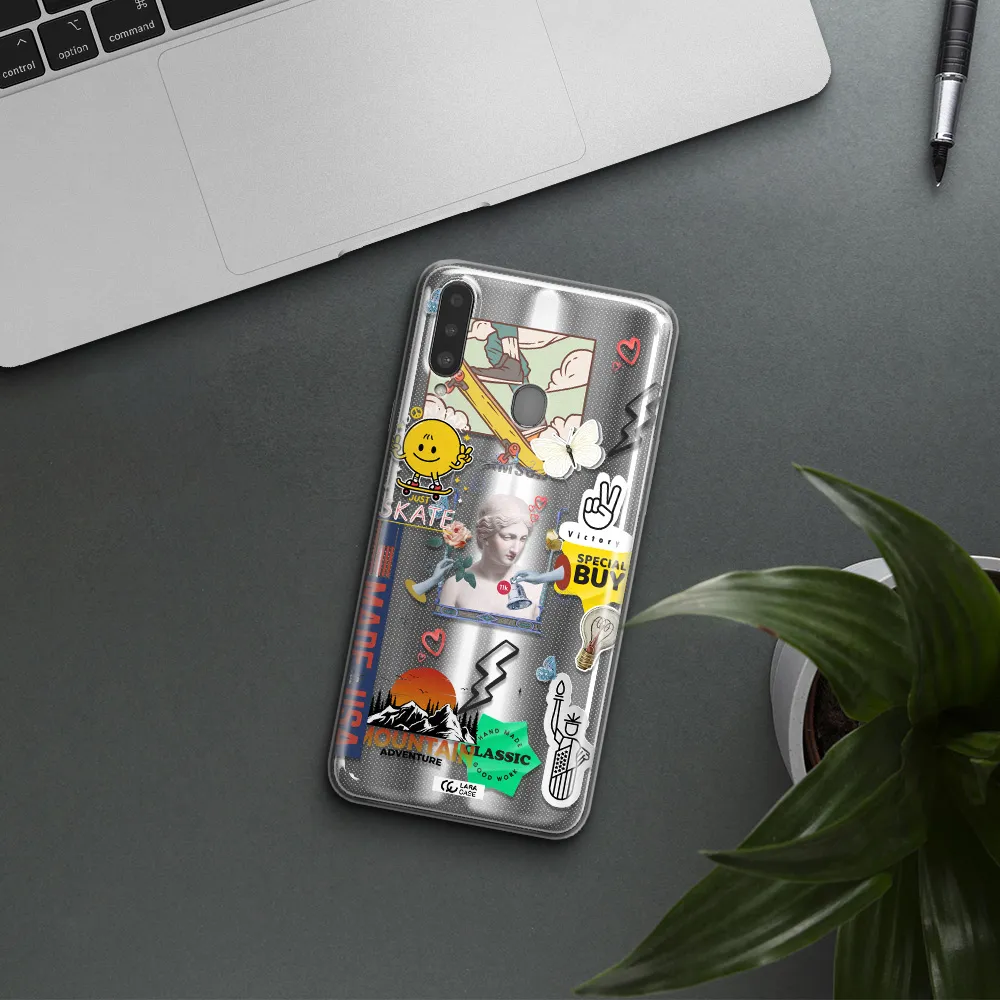 Usa Symbols Samsung A20S Clear TPU Case