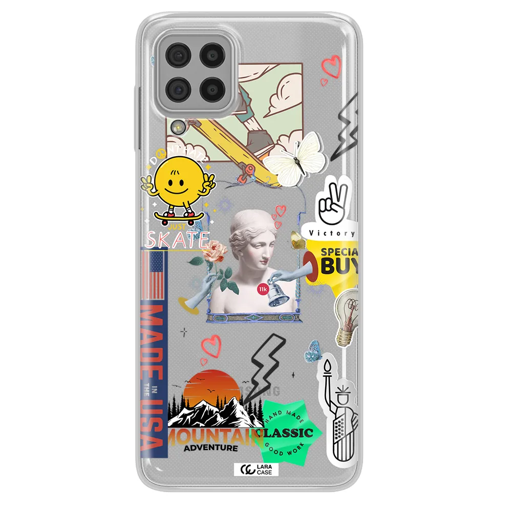 Usa Symbols Samsung A22 4g Clear TPU Case