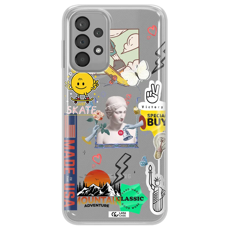 Usa Symbols Samsung A23 Clear TPU Case