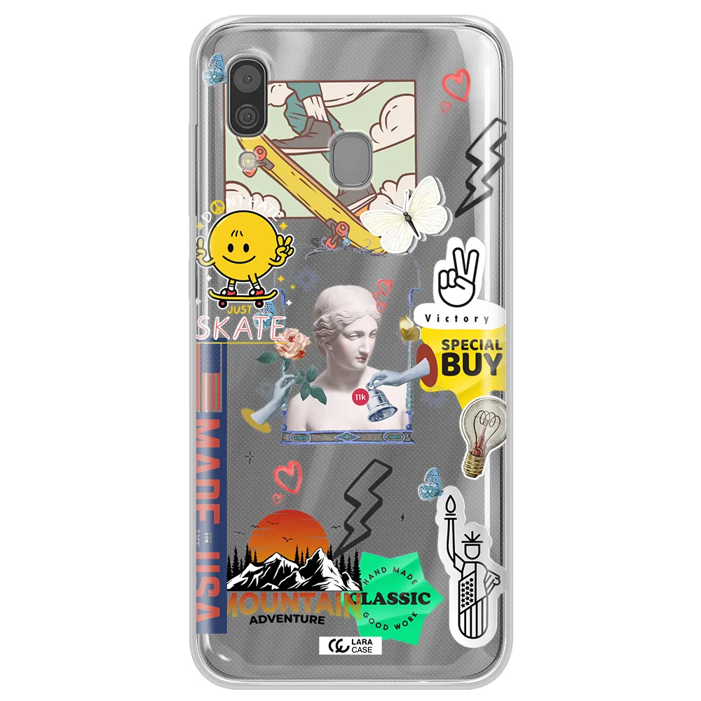 Usa Symbols Samsung A30 Clear TPU Case