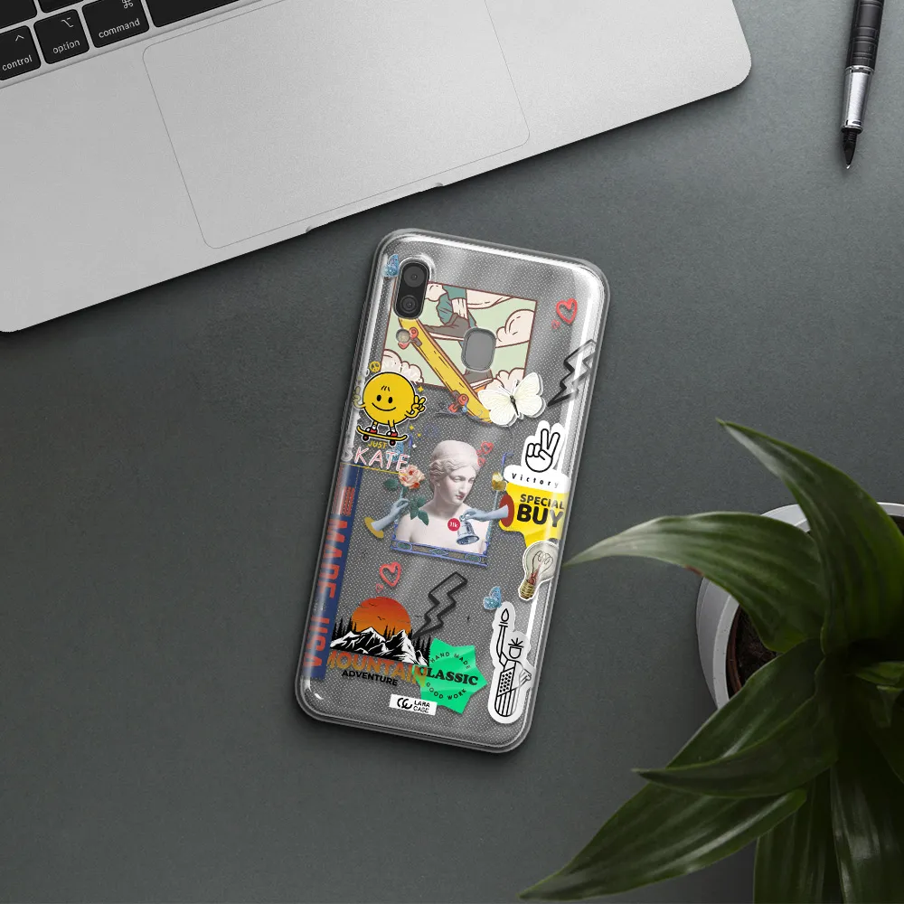 Usa Symbols Samsung A30 Clear TPU Case