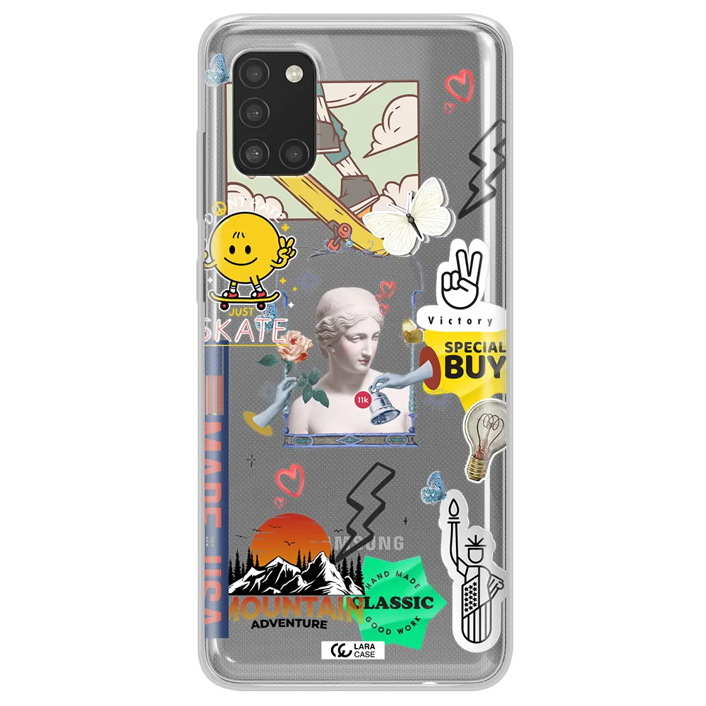 Usa Symbols Samsung A31 Clear TPU Case