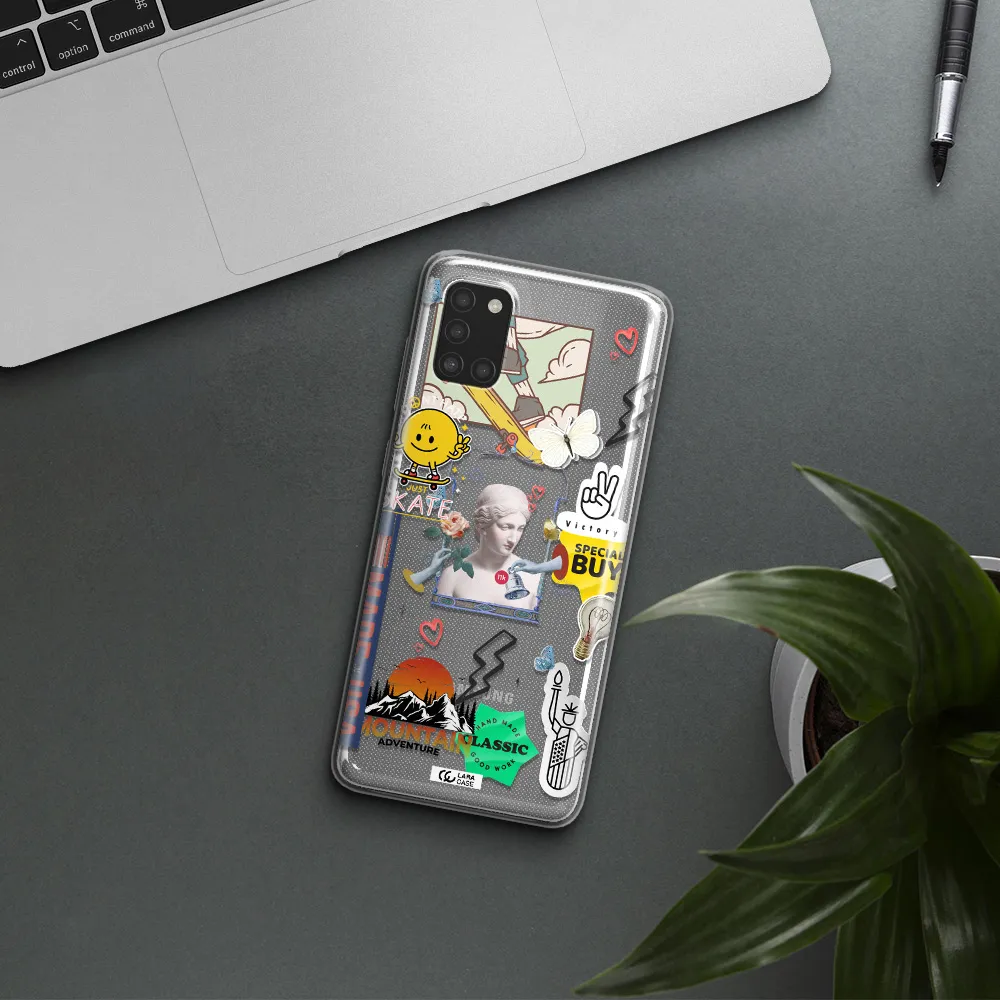 Usa Symbols Samsung A31 Clear TPU Case