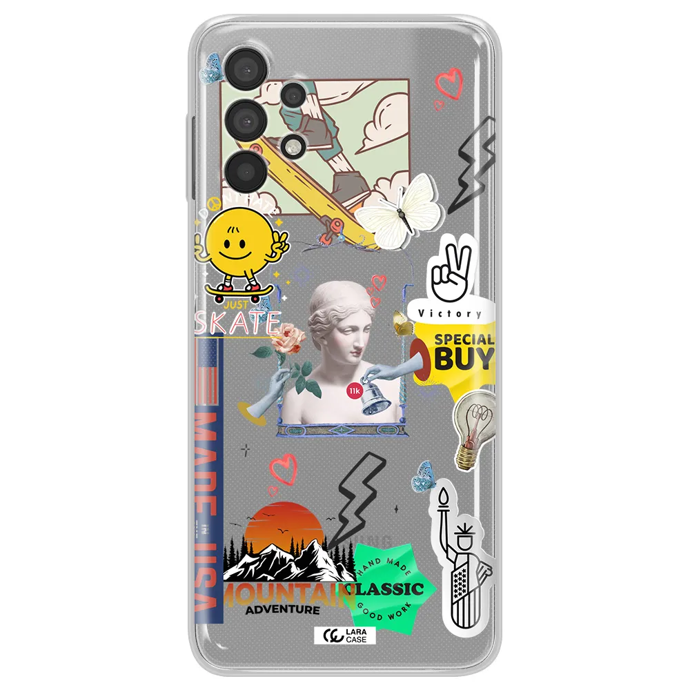 Usa Symbols Samsung A32 4G Clear Tpu Case