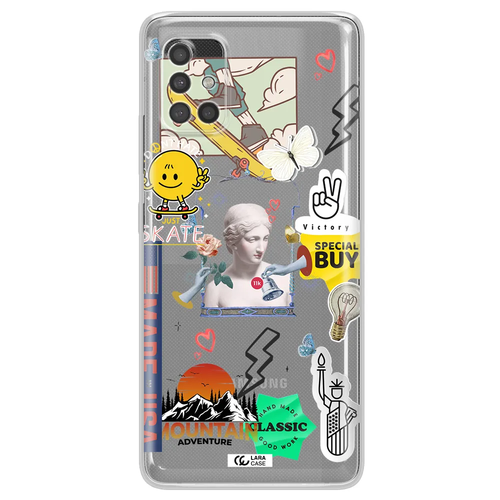 Usa Symbols Samsung A40S Clear Tpu Case