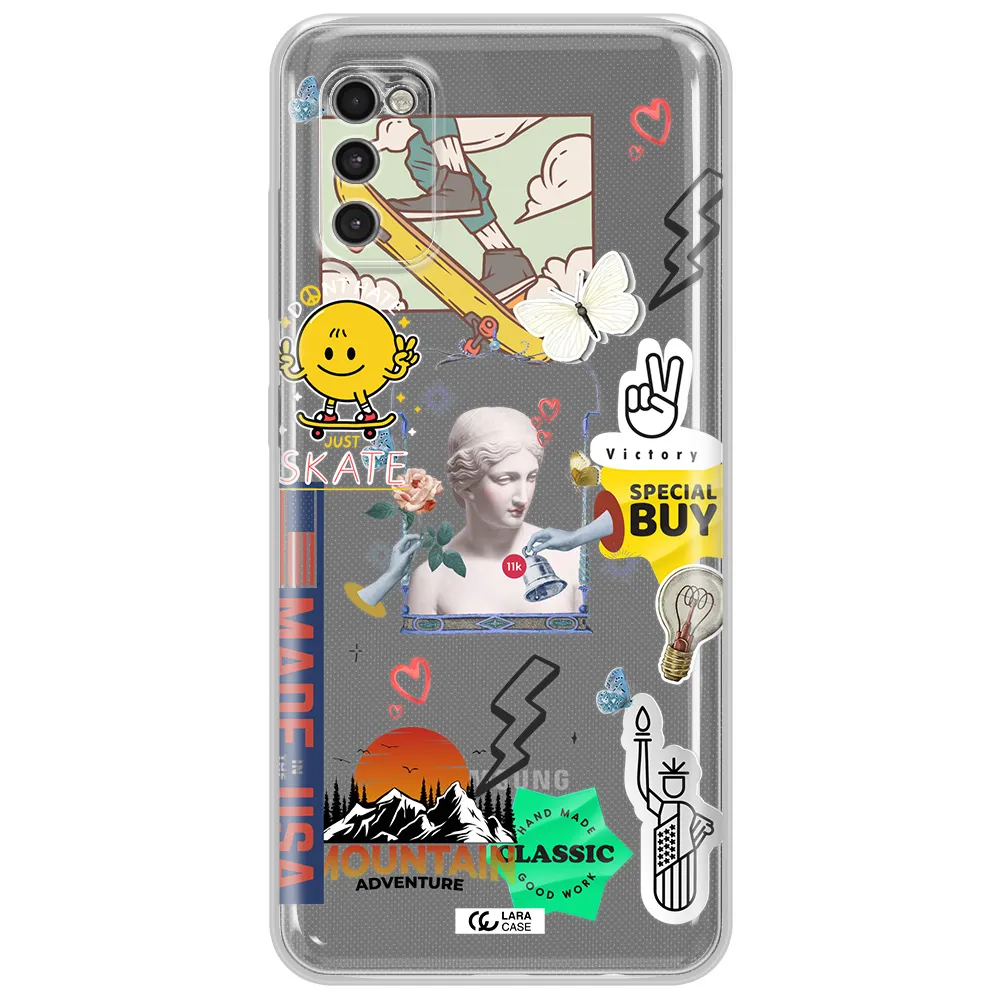 Usa Symbols Samsung A41 Clear Tpu Case