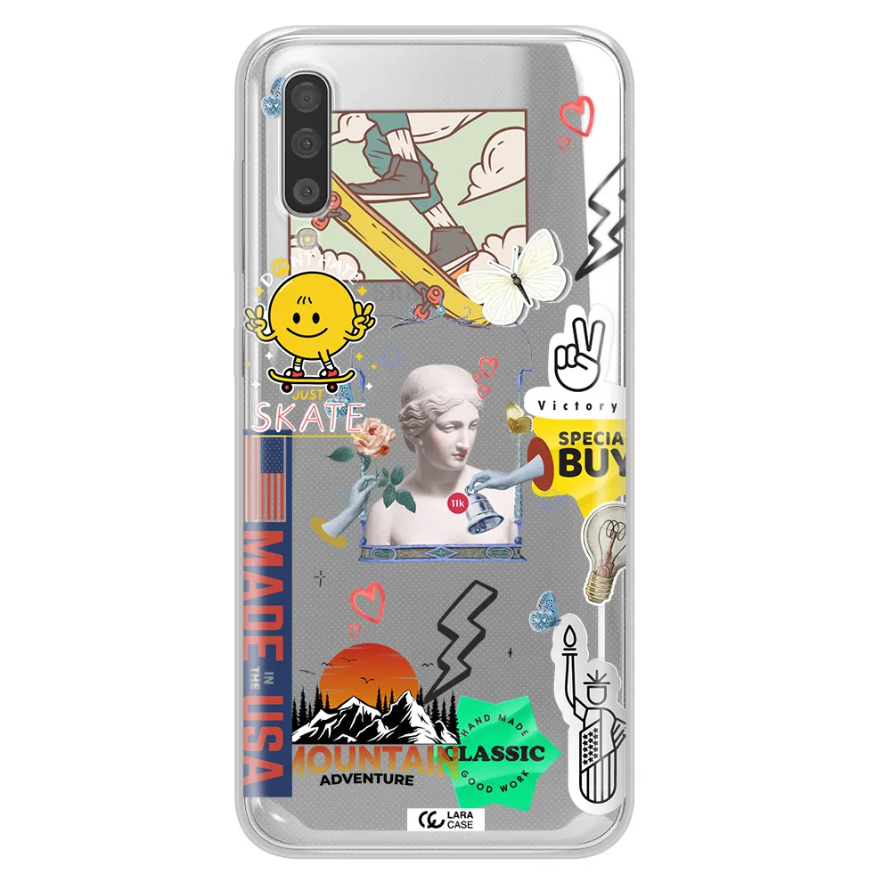 Usa Symbols Samsung A50S Clear Tpu Case