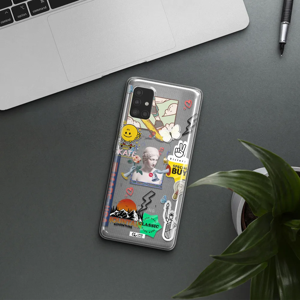 Usa Symbols Samsung A51 Clear TPU Case