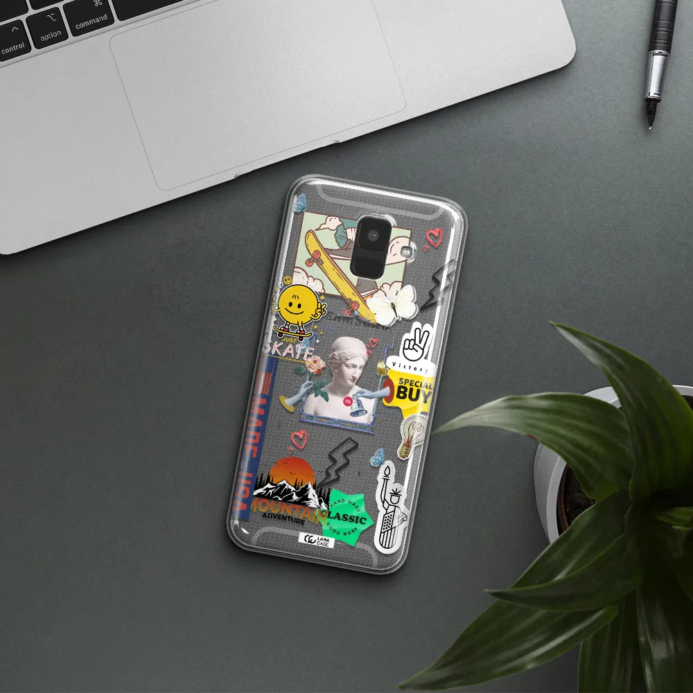 Usa Symbols Samsung A6 Clear TPU Case