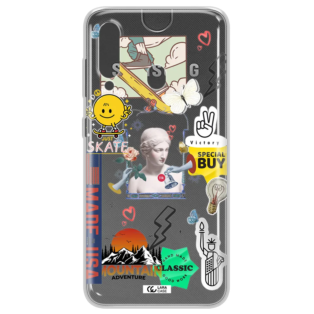 Usa Symbols Samsung A60 Clear TPU Case
