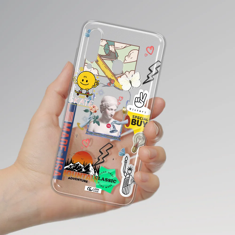 Usa Symbols Samsung A60 Clear TPU Case
