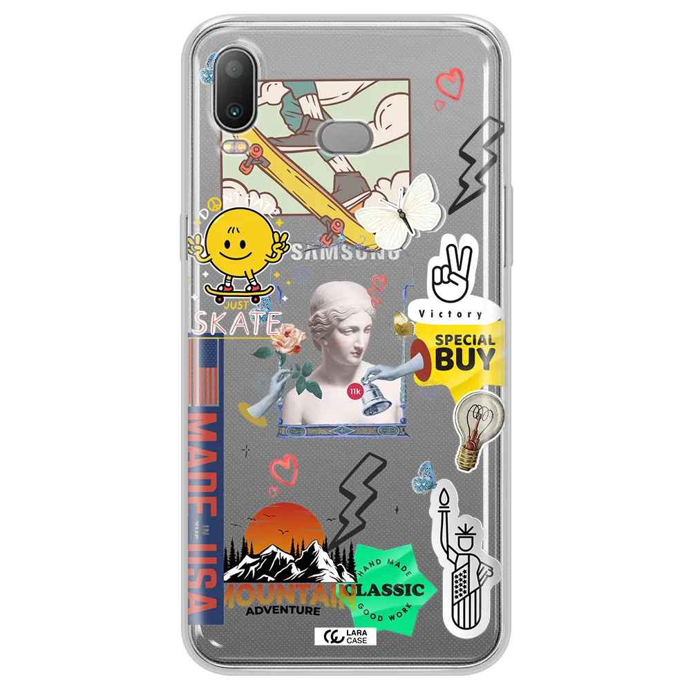 Usa Symbols Samsung A6S Clear TPU Case
