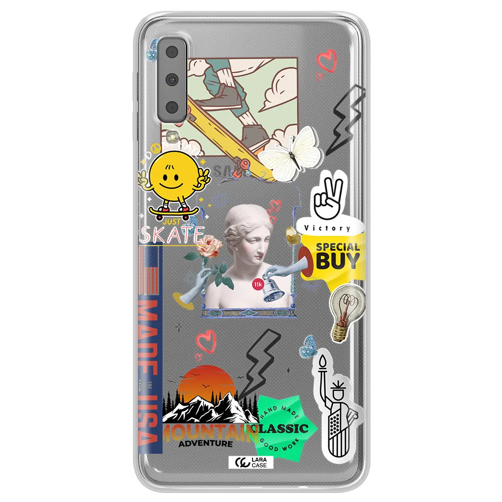 Usa Symbols Samsung A7 2018 Clear TPU Case