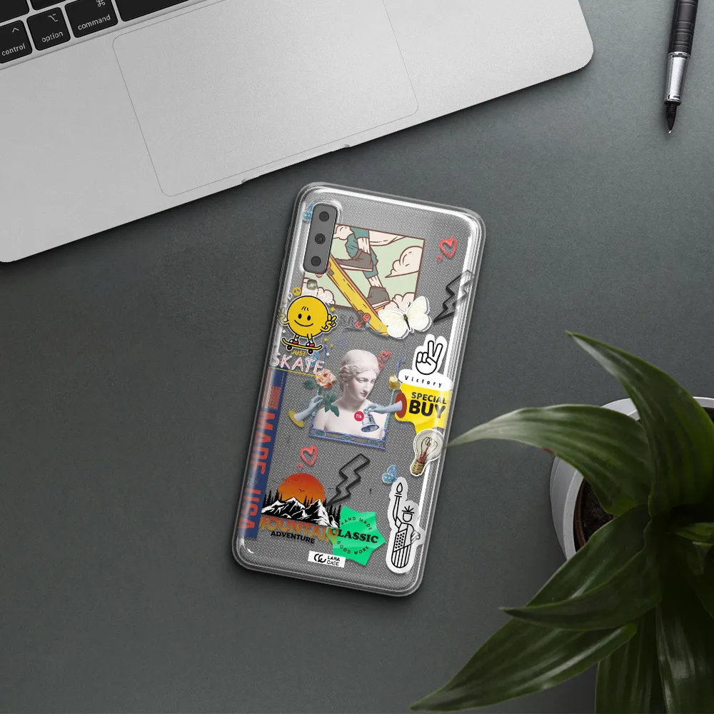 Usa Symbols Samsung A7 2018 Clear TPU Case