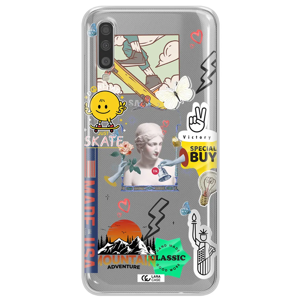 Usa Symbols Samsung A70S Clear Tpu Case