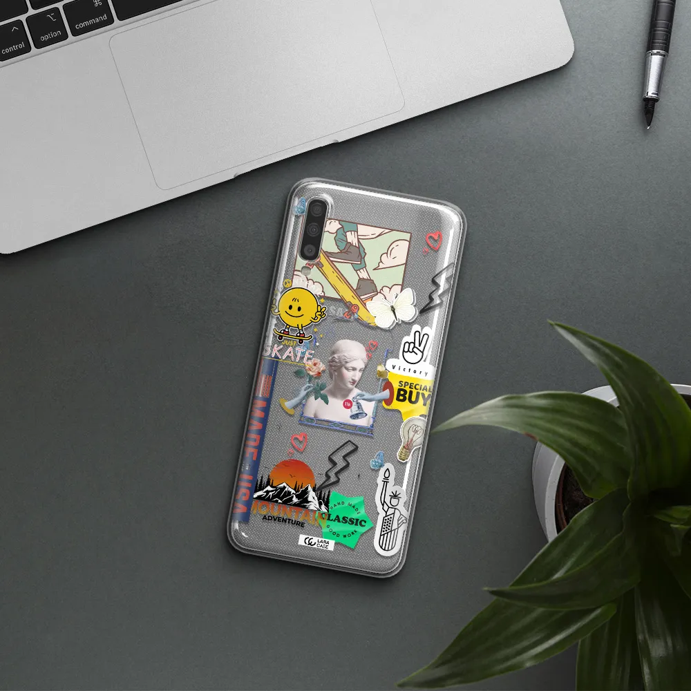 Usa Symbols Samsung A70S Clear Tpu Case