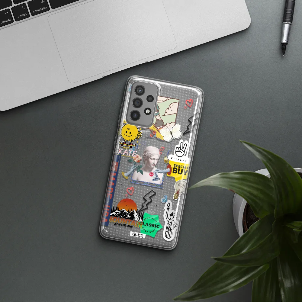 Usa Symbols Samsung A72 Clear TPU Case