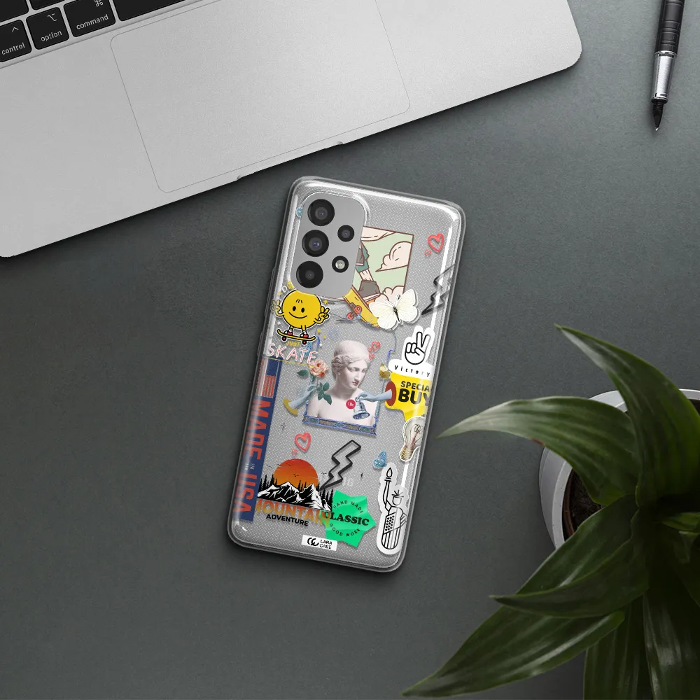 Usa Symbols Samsung A73 Clear TPU Case