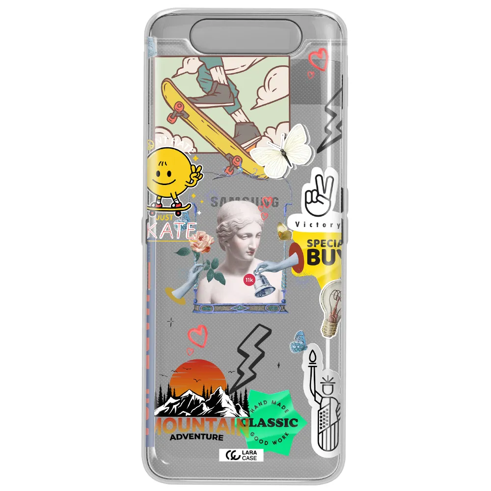 Usa Symbols Samsung A80 Clear TPU Case