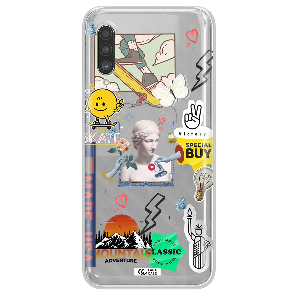 Usa Symbols Samsung A90 Clear TPU Case