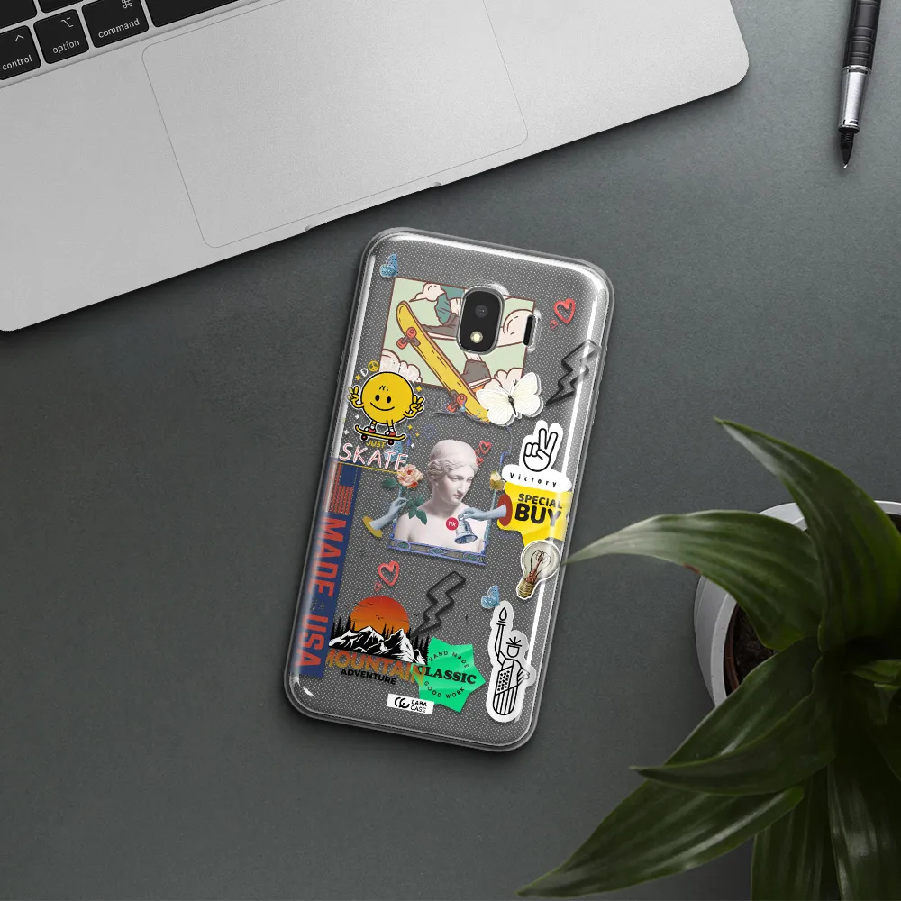 Usa Symbols Samsung J4 Clear TPU Case