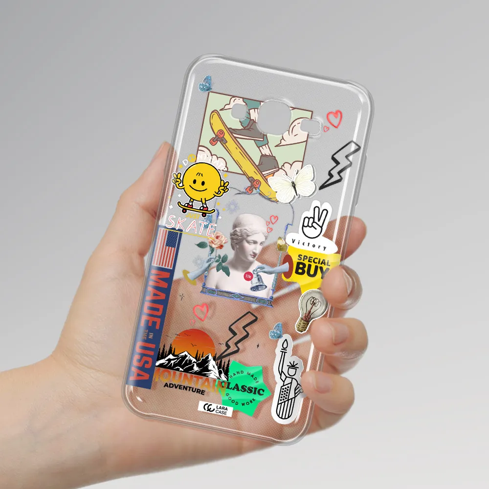 Usa Symbols Samsung J7 Clear TPU Case
