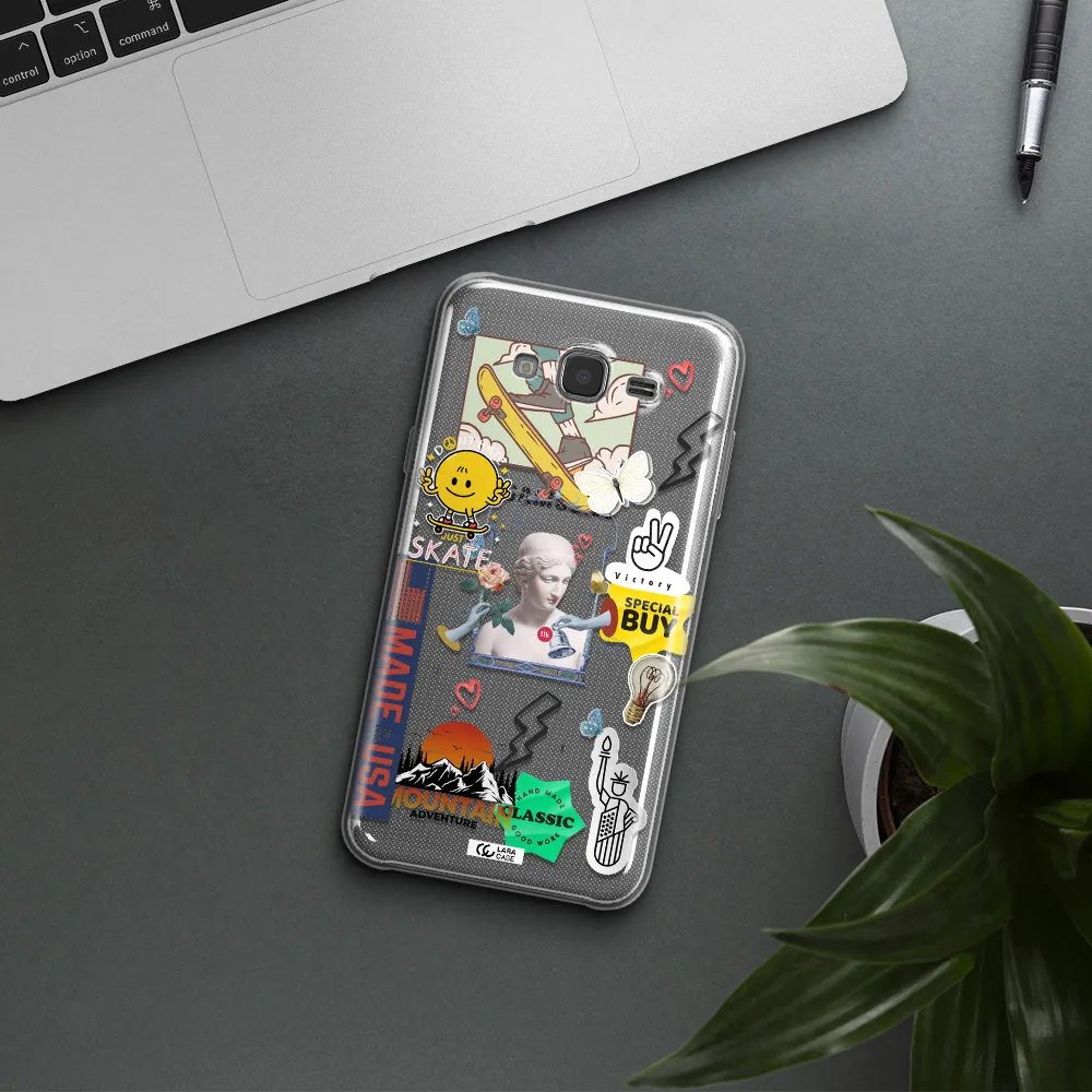 Usa Symbols Samsung J7 Core Clear TPU Case