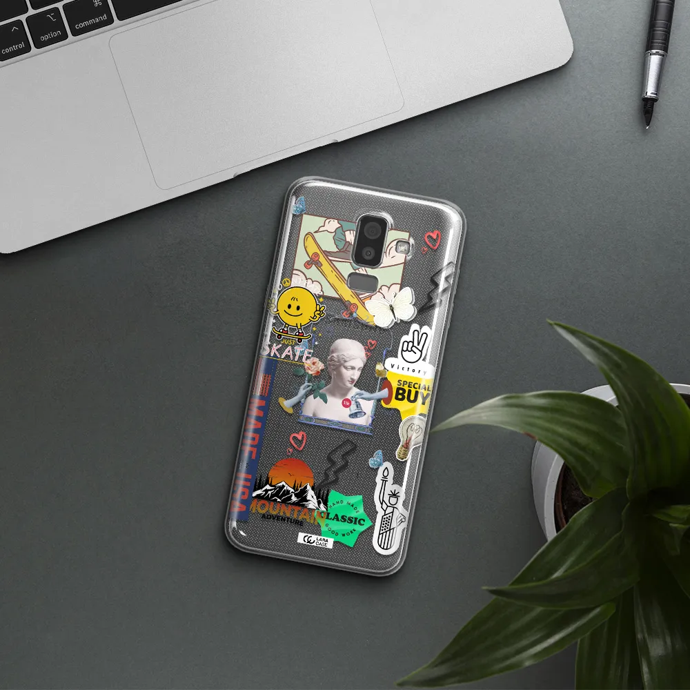 Usa Symbols Samsung J8 Clear TPU Case