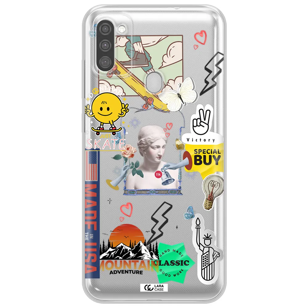 Usa Symbols Samsung M11 Clear TPU Case