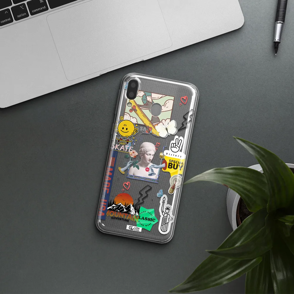 Usa Symbols Samsung M20 Clear TPU Case