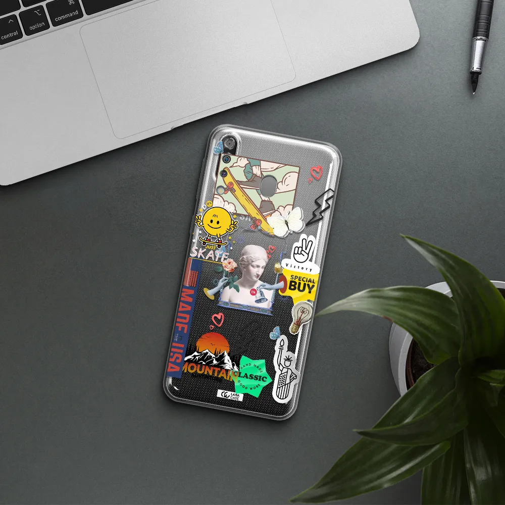 Usa Symbols Samsung M30 Clear TPU Case