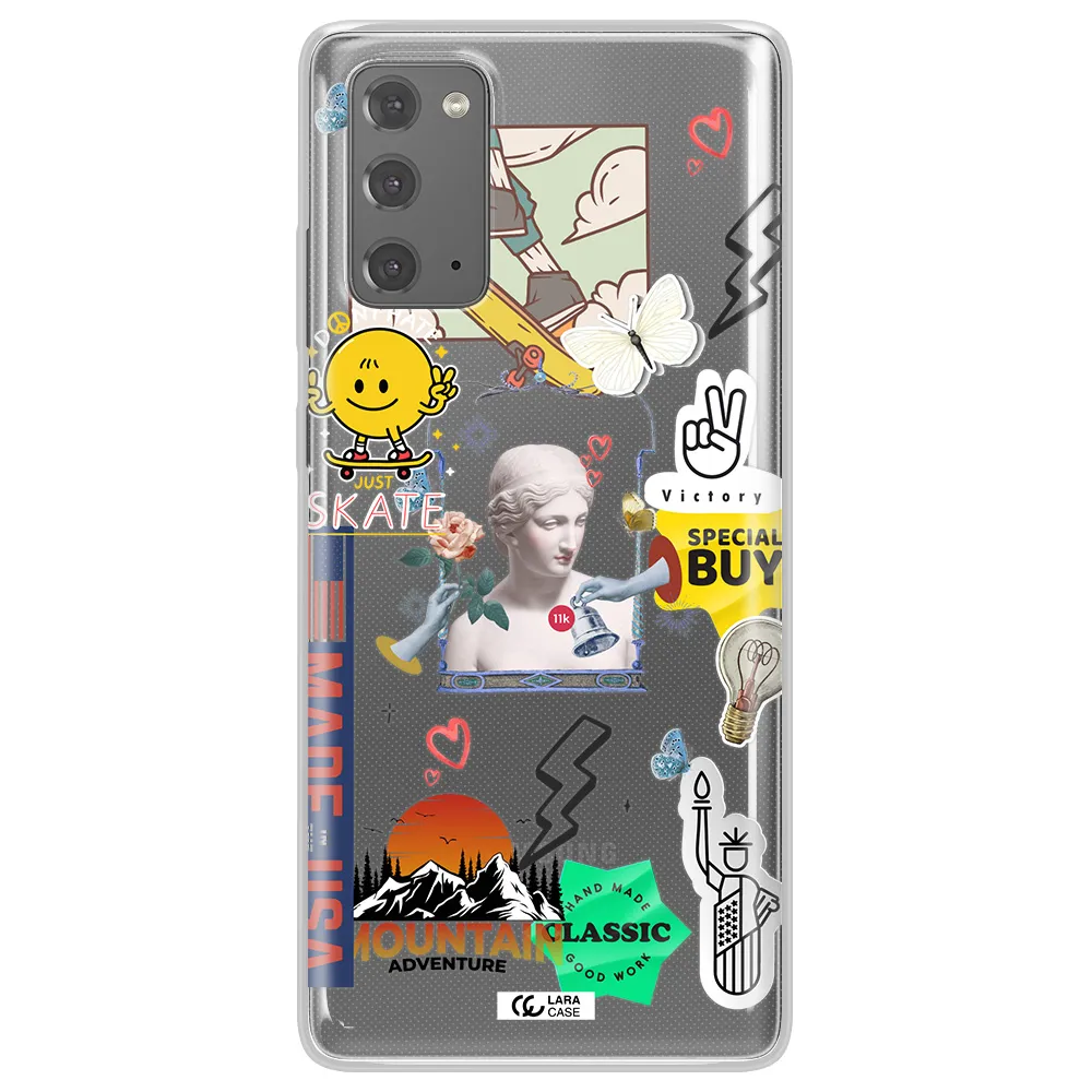 Usa Symbols Samsung Note 20 Clear TPU Case