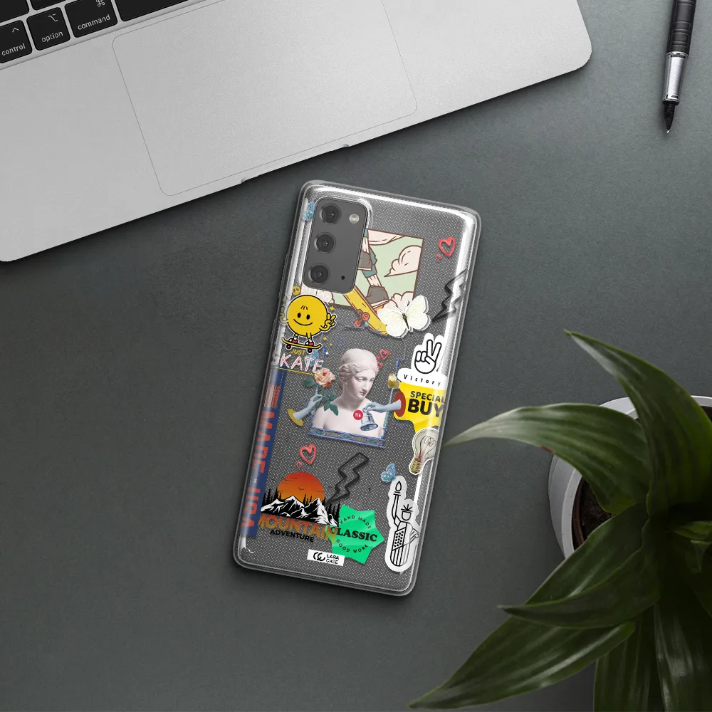 Usa Symbols Samsung Note 20 Clear TPU Case