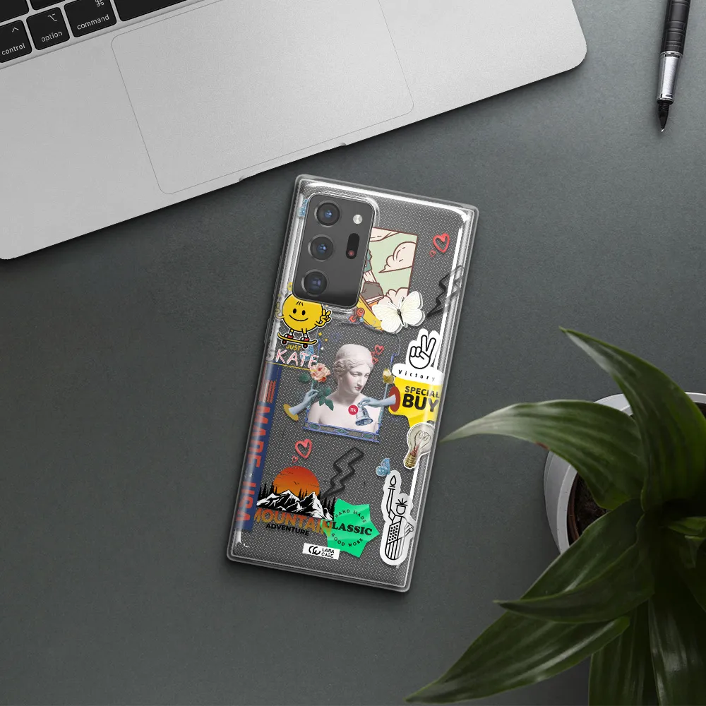 Usa Symbols Samsung Note 20 Ultra Clear TPU Case