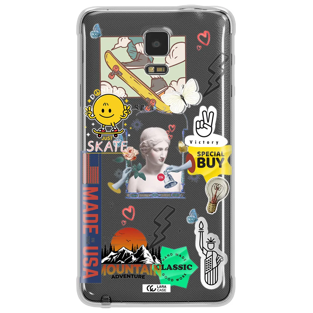 Usa Symbols Samsung Note 4 Clear TPU Case