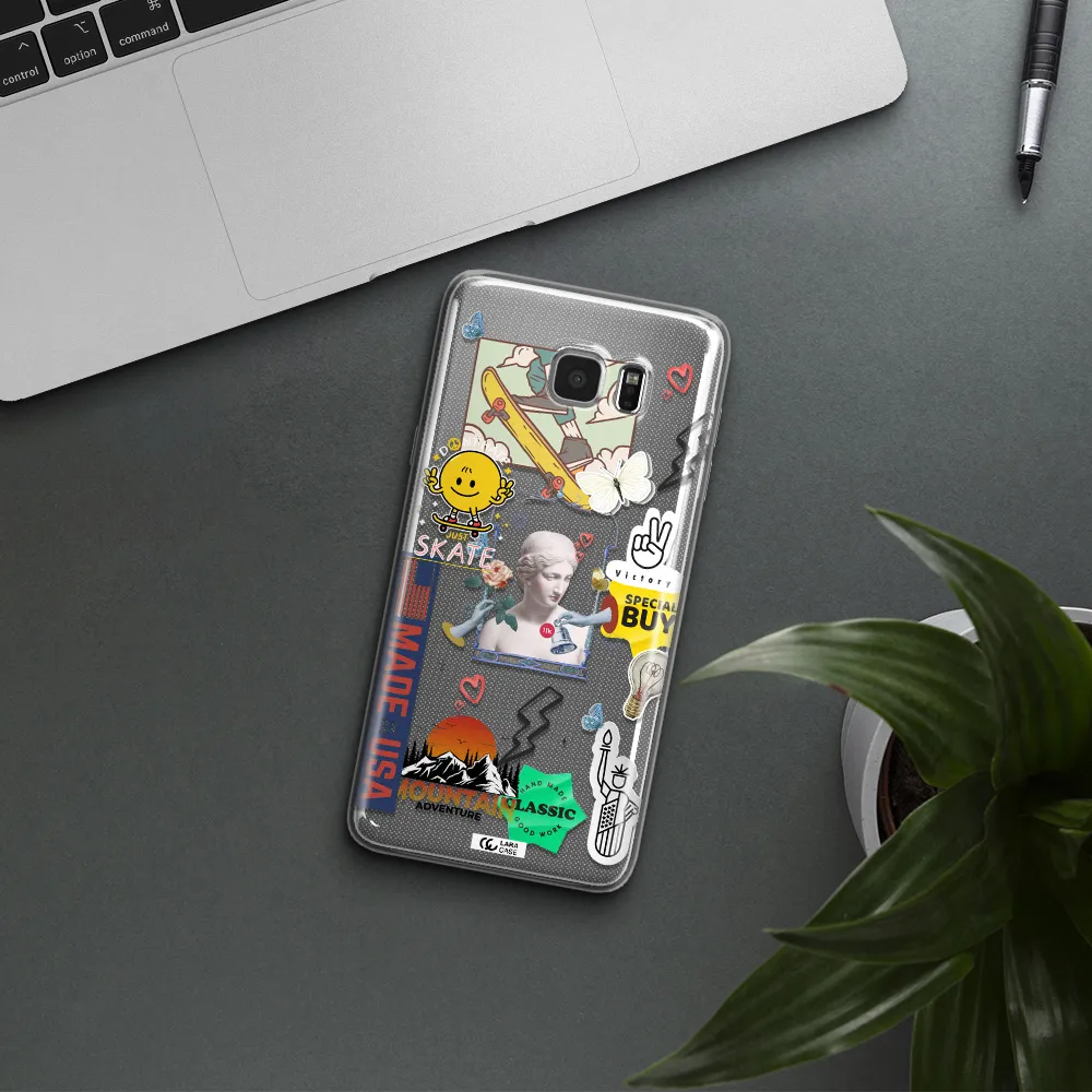 Usa Symbols Samsung Note 5 Clear TPU Case