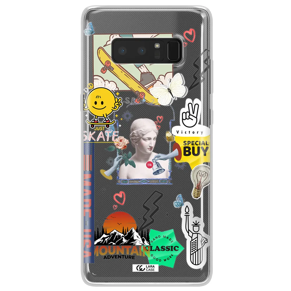 Usa Symbols Samsung Note 8 Clear TPU Case