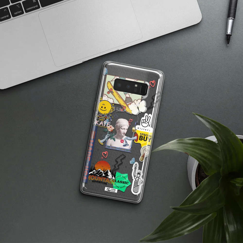 Usa Symbols Samsung Note 8 Clear TPU Case