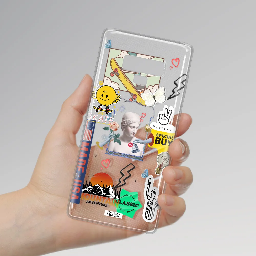 Usa Symbols Samsung Note 9 Clear TPU Case