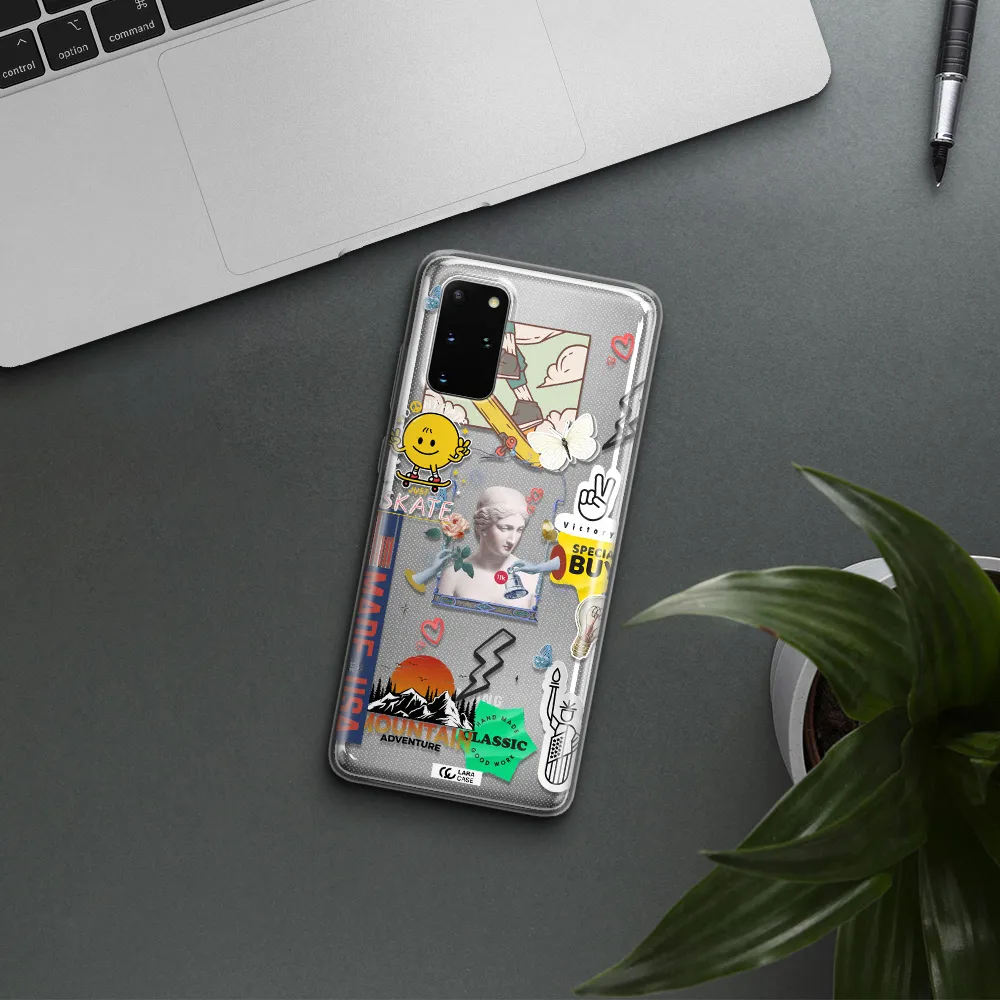 Usa Symbols Samsung S 20 Plus Clear TPU Case