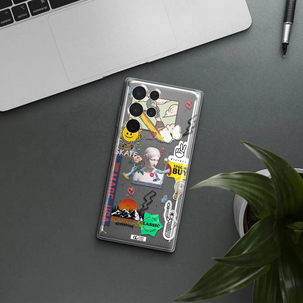 Usa Symbols Samsung S 22 Ultra Clear TPU Case