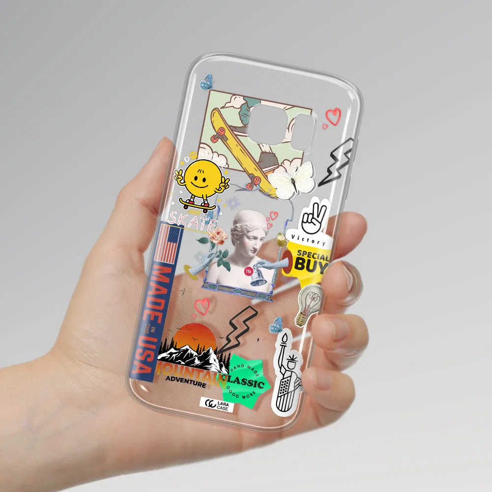 Usa Symbols Samsung S 7 Clear TPU Case