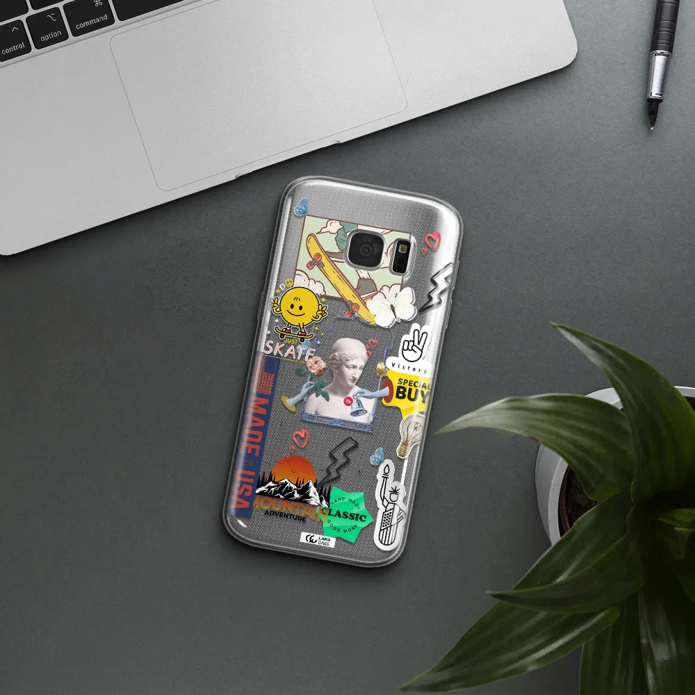 Usa Symbols Samsung S 7 Clear TPU Case