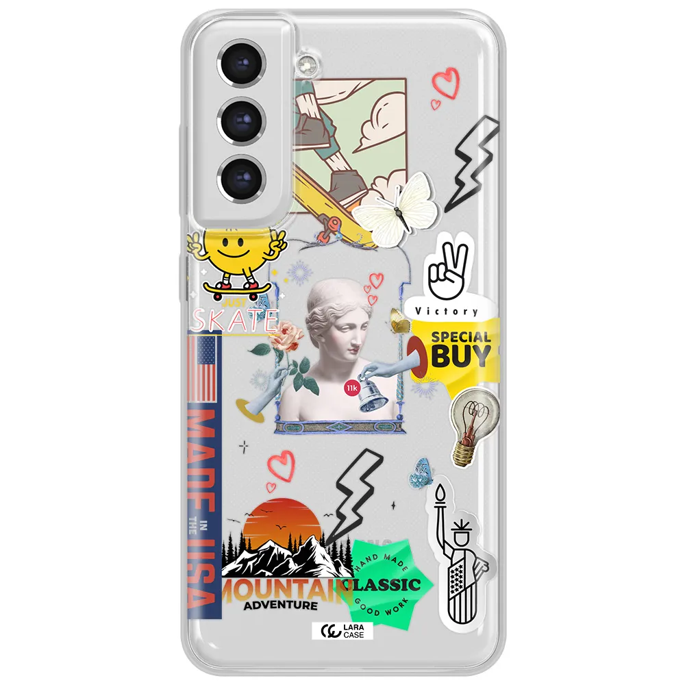 Usa Symbols Samsung S21 Fe Clear Tpu Case