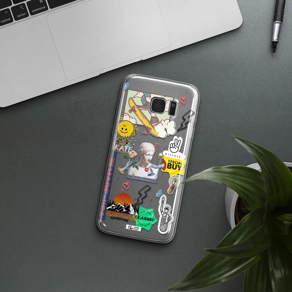 Usa Symbols Samsung S7 Edge Clear TPU Case