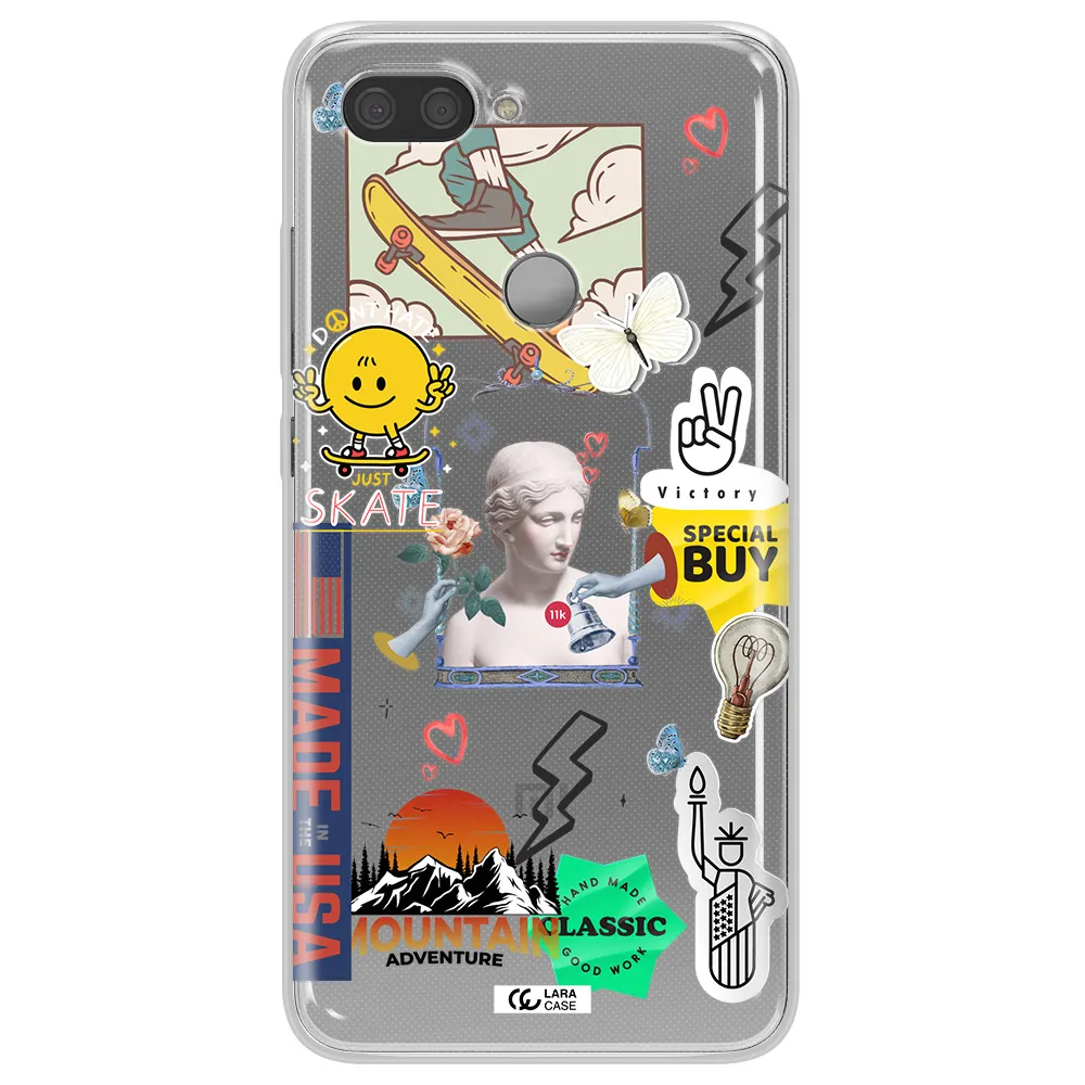 Usa Symbols Xiaomi Mi 8 Lite Clear TPU Case