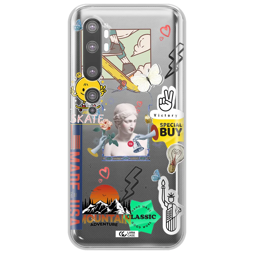 Usa Symbols Xiaomi Mi Note 10 Clear TPU Case
